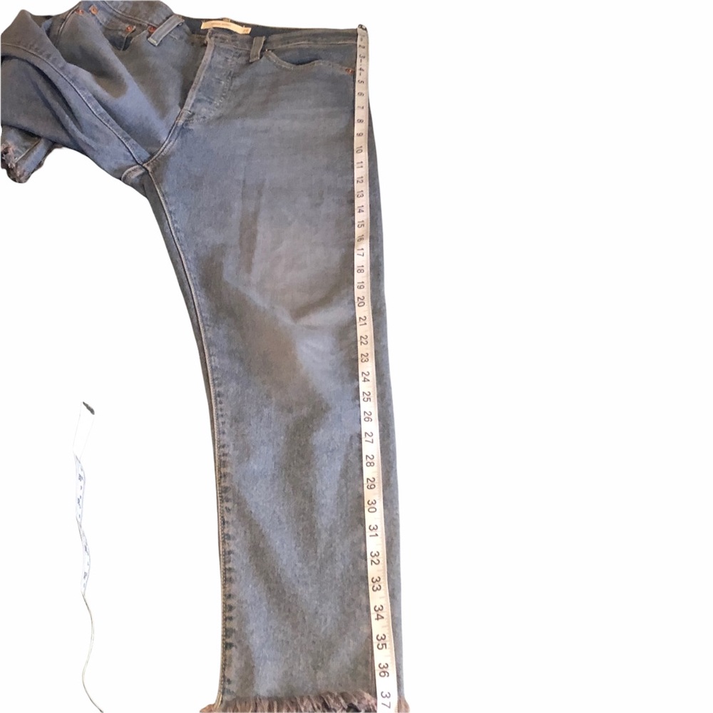 Levi’s Wedgie Skinny Button Fly Ankle Jean Frayed Hem - Picture 12 of 16